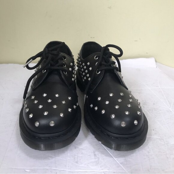 Dr. Martens NEW Stud WANAMA 1461 Leather Oxford Shoe Unisex Combat Boots 8 Black - Picture 16 of 16